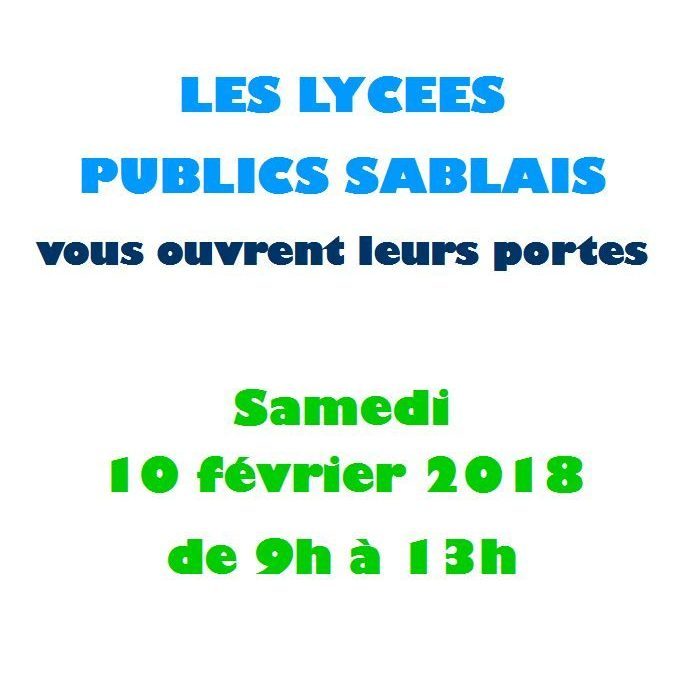 Portes ouvertes des lycées publics Sablais