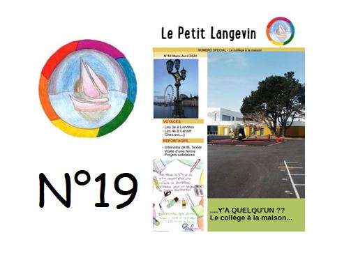 Journal du collège : Le petit Langevin N°19 – Numéro spécial confinement  (avril 2020)