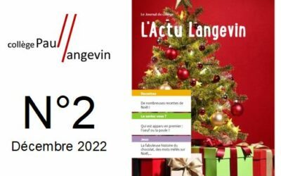 Journal du collège : L’actu Langevin N°2 (Décembre 2022)