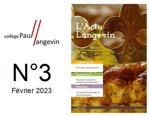 Journal du collège : L’actu Langevin N°3 (Février 2023)