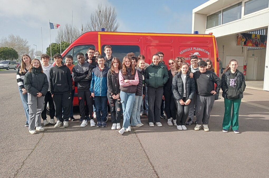 La classe Défense rencontre les pompiers des Sables d’Olonne