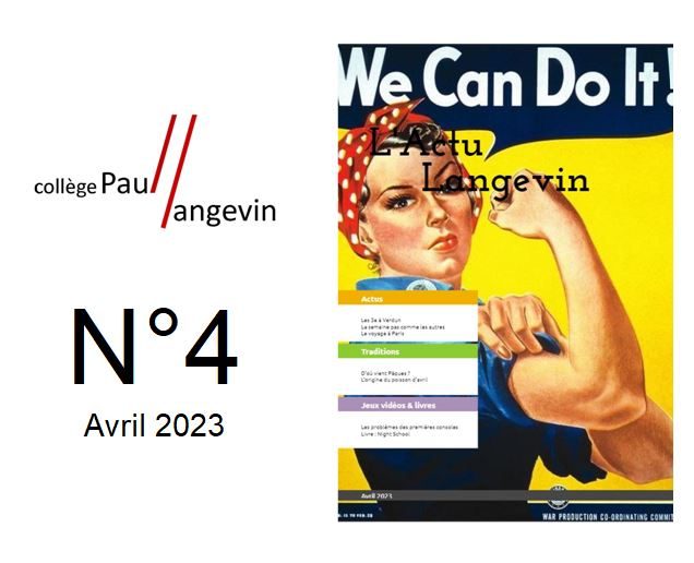 Journal du collège : L’actu Langevin N°4 (Avril 2023)