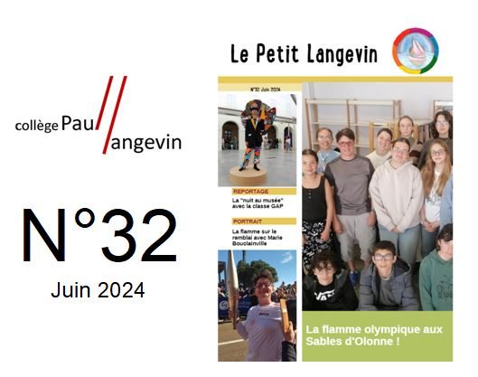 Journal du collège : Le petit Langevin N°32 (Juin 2024)