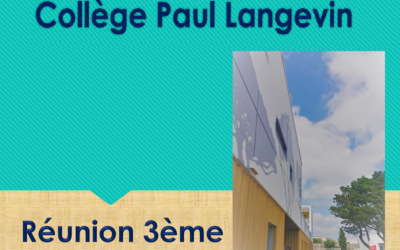 Diaporama présenté lors de la réunion de rentrée 3ème parents/professeurs/administration (Mardi 24 septembre 2024)